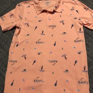 Boys peach aloha shirt